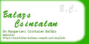 balazs csintalan business card